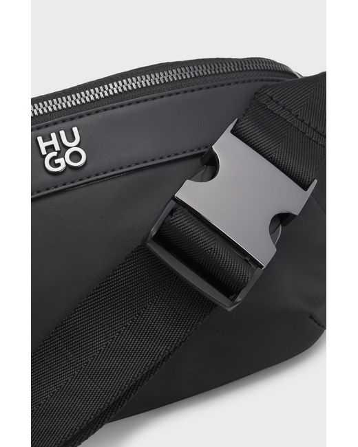 Boss Black Logo-Plaque Belt Bag for men