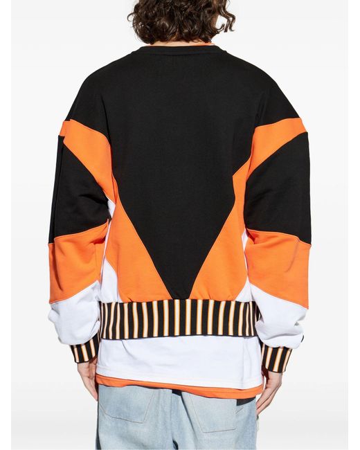 PDF CHANNEL Black Striped Graphic-Print Sweatshirt for men