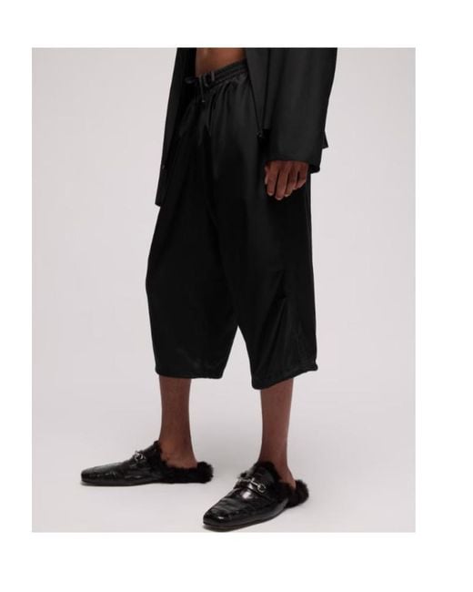 Gucci Black Technical Silk Poplin Bermuda for men