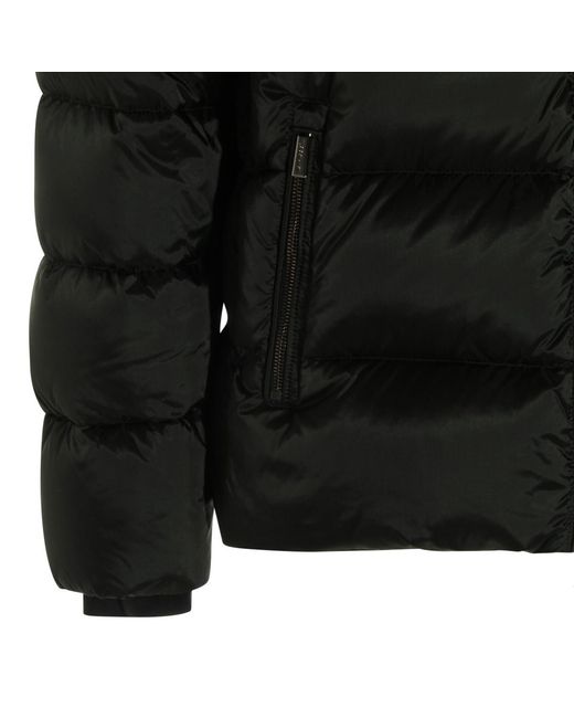 Moorer Black Quilted Zip-Up Down Jacket for men