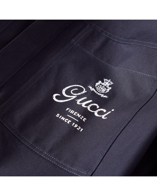 Gucci Blue Collared Button Shirt for men