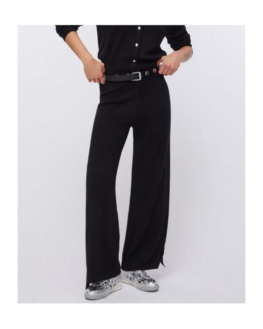 Liu Jo Black Beaded Knitted Trousers