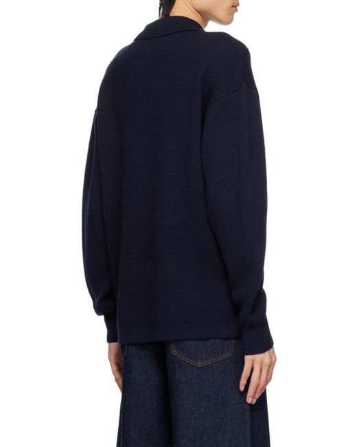 Isabel Marant Blue William Logo Jacquard Sweater for men