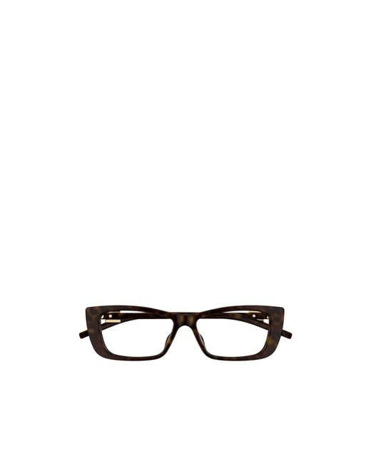 Gucci White Eyewear Rectangular Glasses And Frames