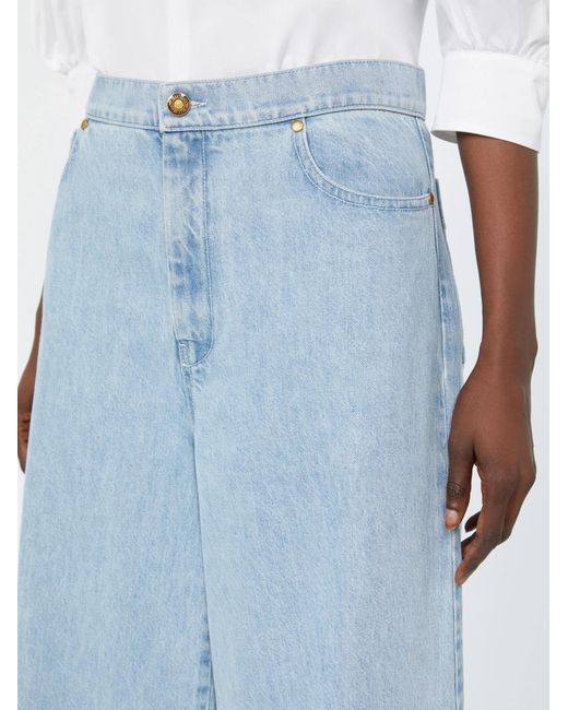 Max Mara Blue Wide-Leg Jeans