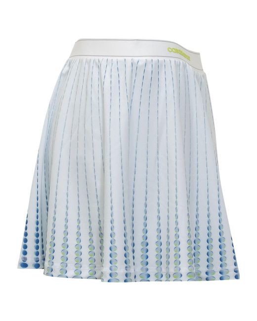 Casablanca Blue Logo Waistband Tennis Racer Skirt