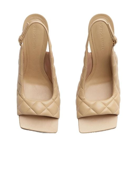 Bottega Veneta Metallic Padded Slingback Sandals