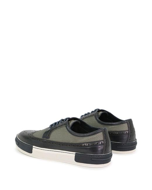 Armani Jeans Black Stitching Detail Casual Sneakers for men