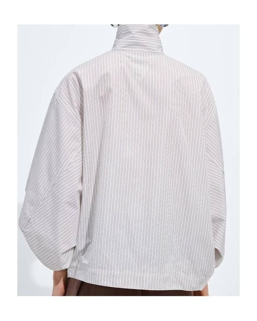 Bottega Veneta White Cotton Poplin Shirt