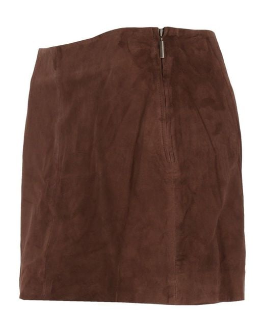 Arma Brown Zippered Skirt
