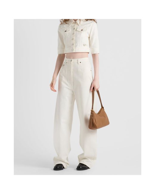 Prada White Wide-Leg Denim Jeans