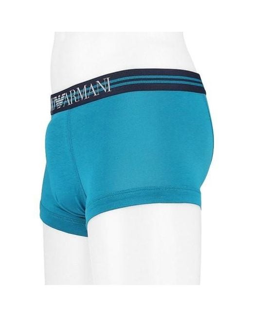 Emporio Armani Blue Three-Piece Suit Of Logo Underwear for men