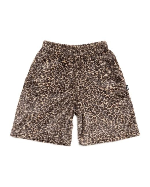 Stussy Brown Leopard Short for men