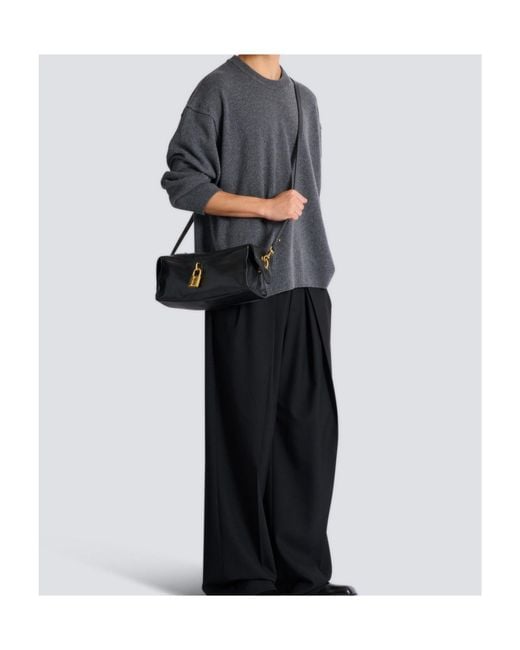 Balmain Black Pulse Shoulder Bag for men