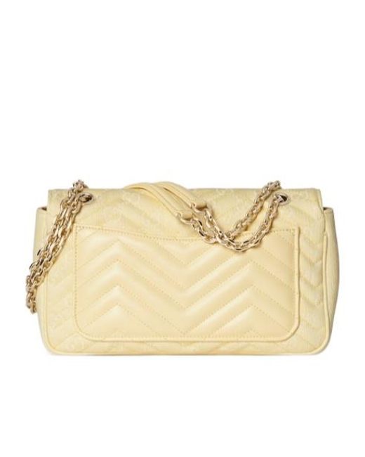 Gucci Natural Gg Marmont Medium Shoulder Bag