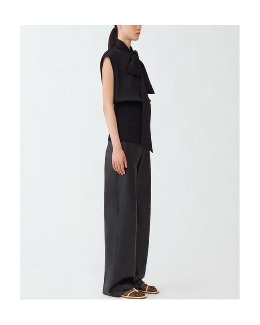 Fabiana Filippi Blue Sleeveless Panelled Blouse