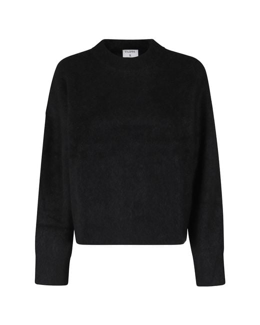 Filippa K Black Round-Neck Sweater