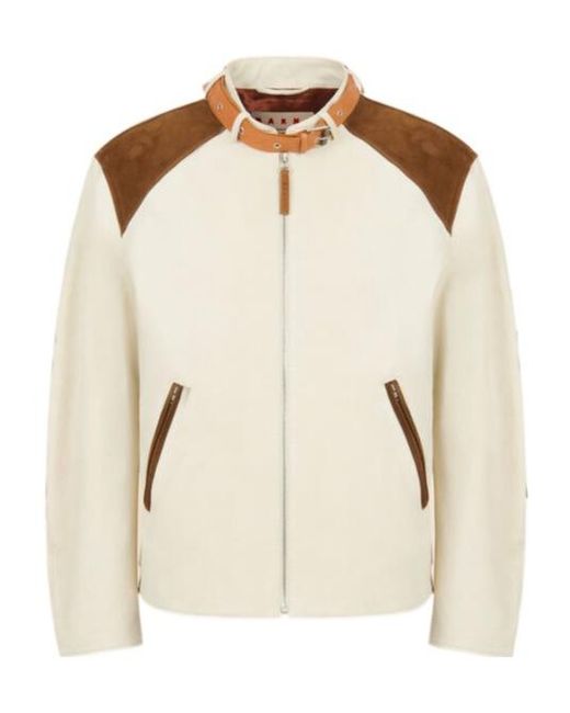 Marni Natural Buckle Collar Jacket for men