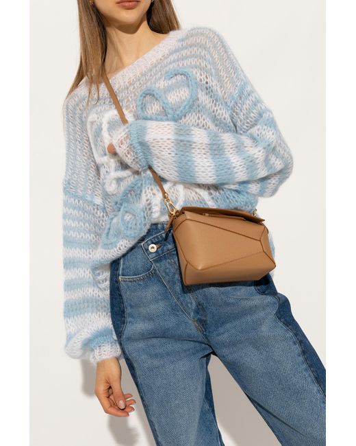 Loewe Brown Puzzle Mini Shoulder Bag