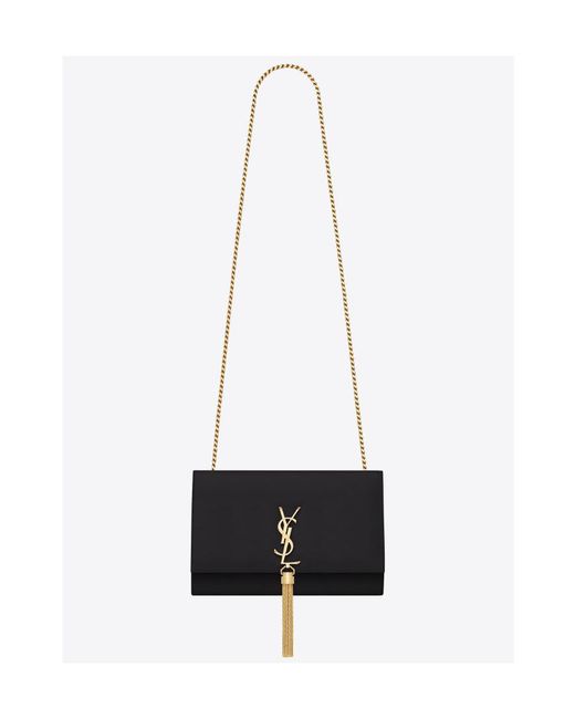 Saint Laurent Black Medium Monogram Kate Shoulder Bag
