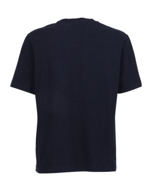 Barbour Blue Photographic-Print T-Shirt for men