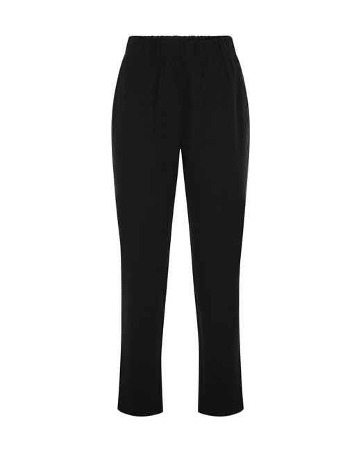 Weekend by Maxmara Black Delfo Elasticated-Waist Trousers