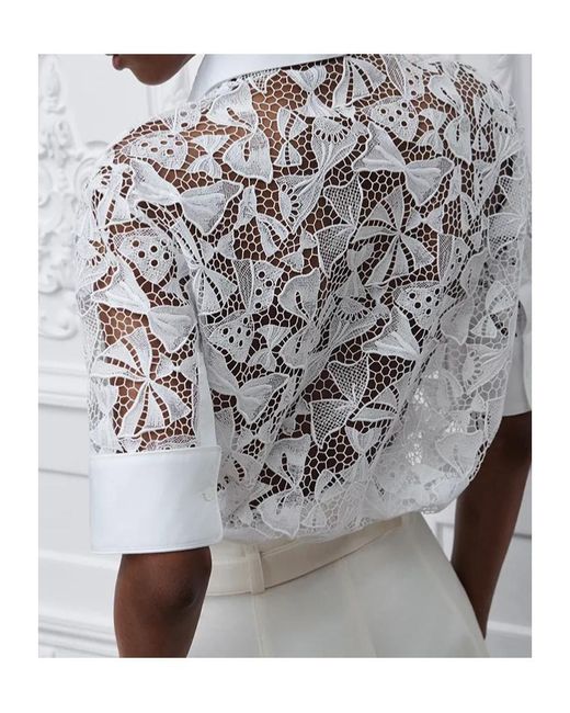 Dior Gray Iviera Short-Sleeved Blouse