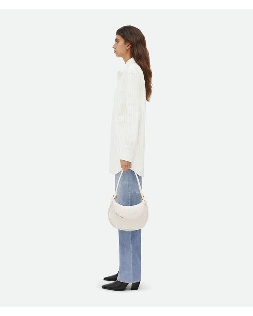 Bottega Veneta White Gemelli Small Shoulder Bag
