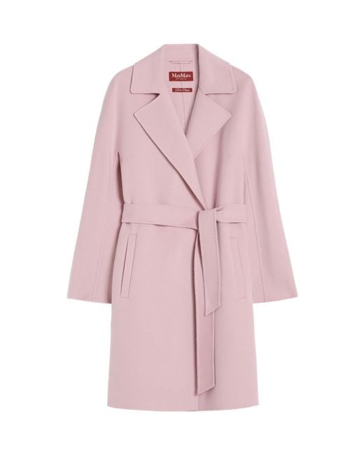 Max Mara Pink Wool, Silk And Cashmere Robe Coat