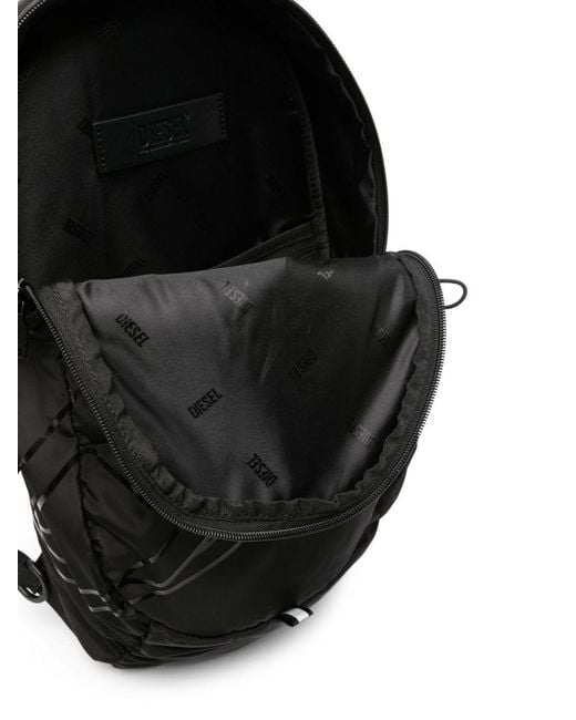 DIESEL Black Drape Sling Bag One-Shoulder Backpack for men