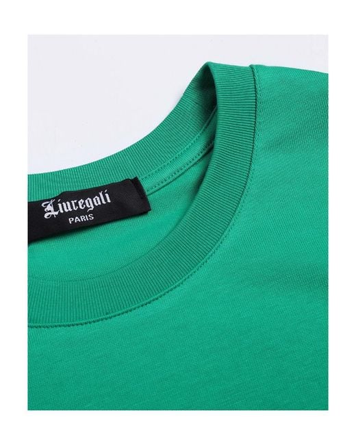 LIU REGALI Green Logo Details Short-Sleeved T-Shirt