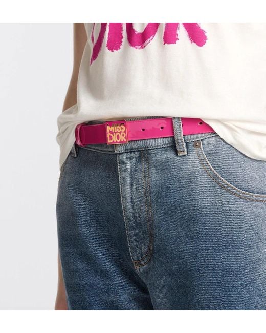 Dior Pink Miss Graffiti Belt