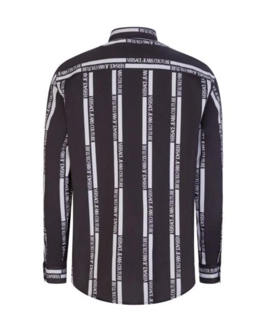 Versace Jeans Blue Logo Long-Sleeved Shirt for men