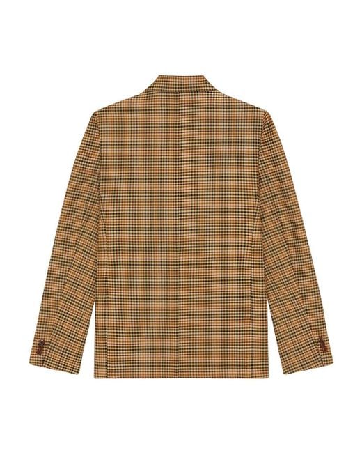 KENZO Natural Checked Suit Jacket for men