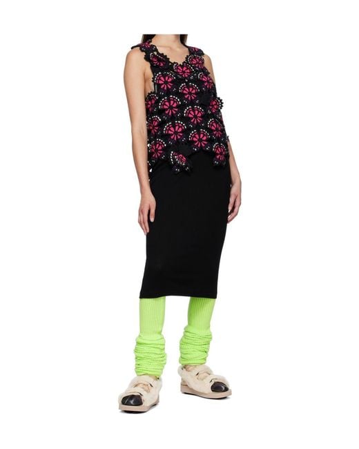 Doublet Black Sleeveless Mini Dress
