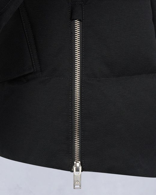 Moose Knuckles Black Hooded Down Jacket