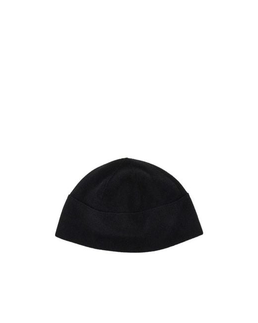 Loro Piana Black Cuffed Hat for men