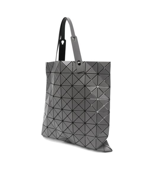 Issey Miyake Gray Geometric Tote Bag