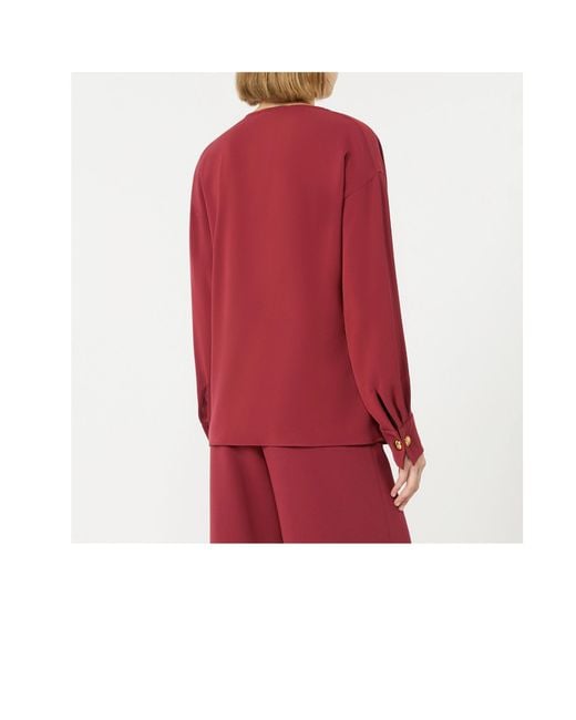 Max Mara Red Studio Mstottimo Long-Sleeved Top