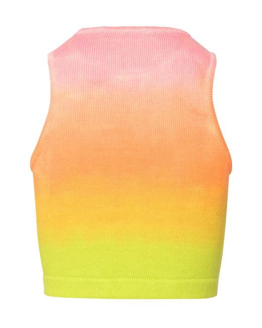 Barrow Yellow Knitted Crop Top