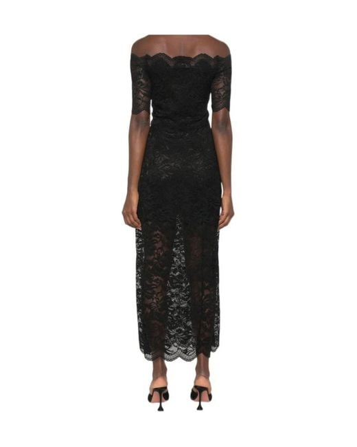 Rabanne Black Rabanne Floral Lace Bardot Dress