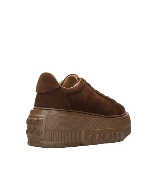 Casadei Brown Platform Casual Shoes