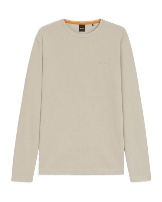 Boss Natural Crewneck Longsleeve Tshirt for men