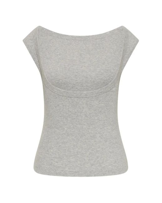 St. Agni Gray Ballerina Top