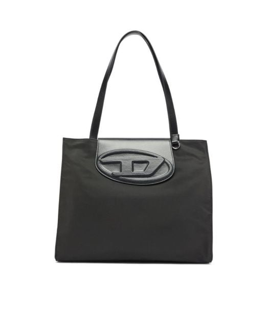 DIESEL Black Logo Plaque Top Handle Bag