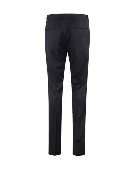 Tagliatore Blue Pressed Crease Tailored Pants for men