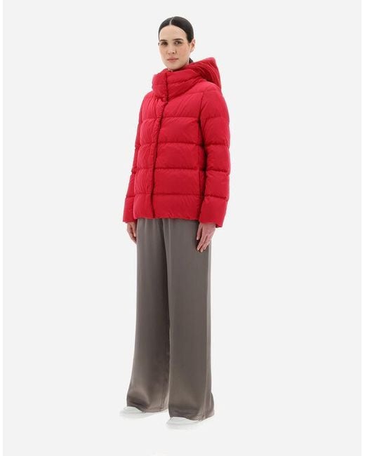 Herno Red Hooded Padded Jacket