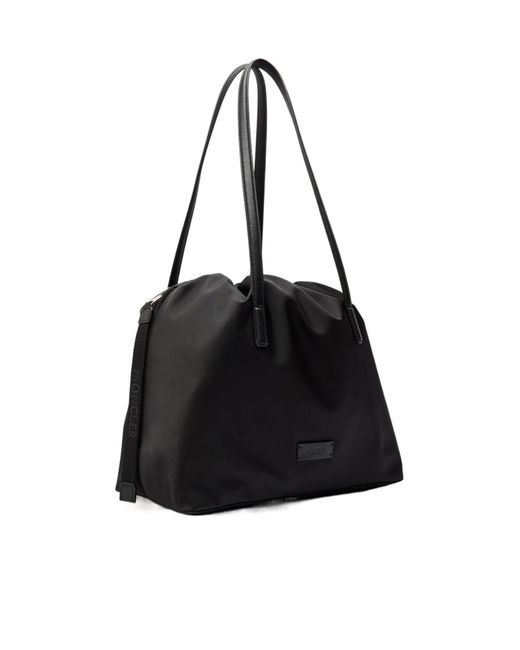 Moncler Black Drawstring Nylon Tote Bag