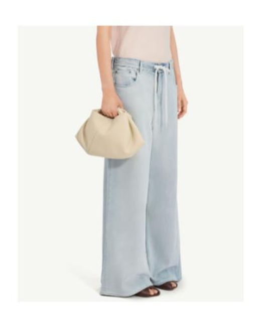 MM6 by Maison Margiela Blue Drawstring Wide Leg Jeans