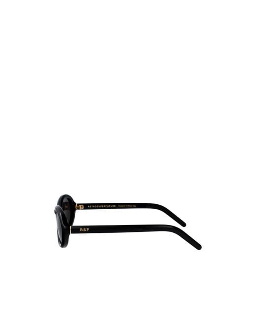 Retrosuperfuture Black Full-Frame Sunglasses for men